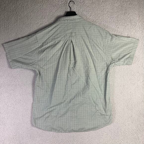 Columbia VTG Men's L Green Plaid Short Sleeve Button-Up Shirt Casual - Picture 6 of 6